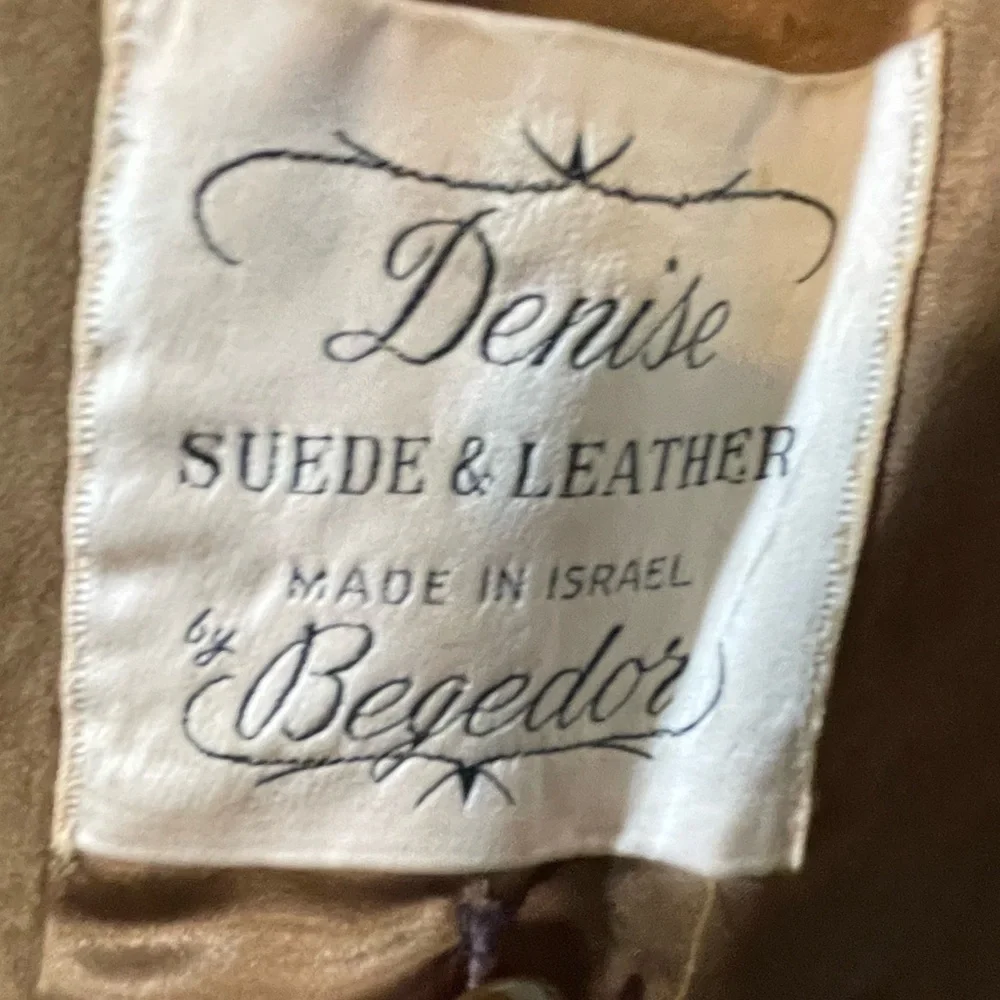 Vintage Begedor Tan Suede Mink Fur Collar Coat